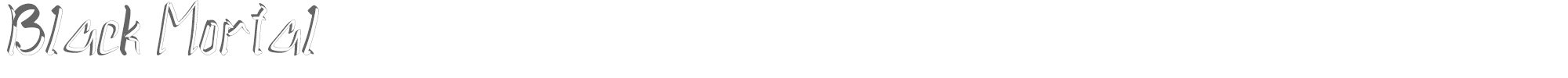 Sample characters Black Mortal Font